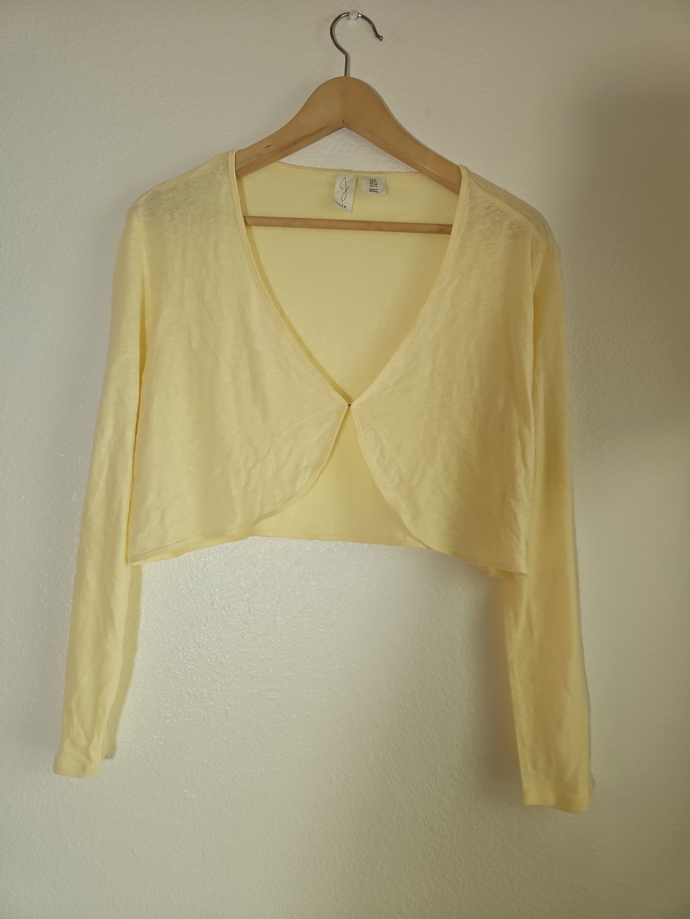 NWOT Joie Pale Yellow Cropped Bolero Cardigan
